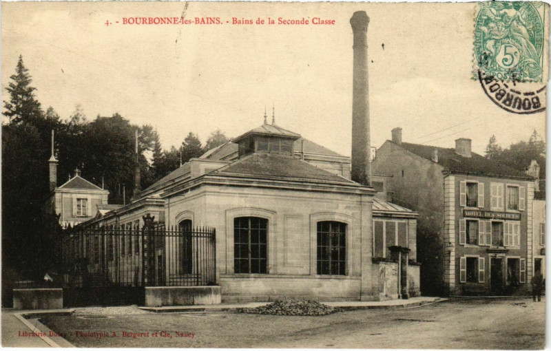 Carte postale ancienne Bourbonne-les-Bains - Bains de la Seconde Classe à Bourbonne-les-Bains