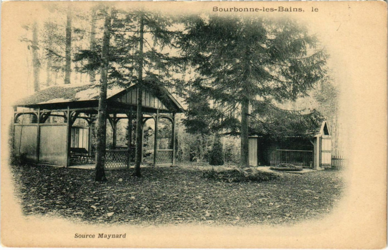 Carte postale ancienne Bourbonne-les-Bains - Source Maynard à Bourbonne-les-Bains
