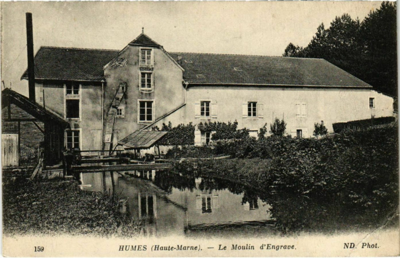 Carte postale ancienne Humes - Le Moulin d'Engrave