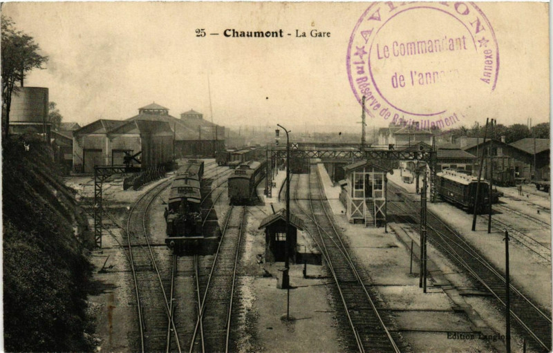 Carte postale ancienne Chaumont La Gare à Chaumont
