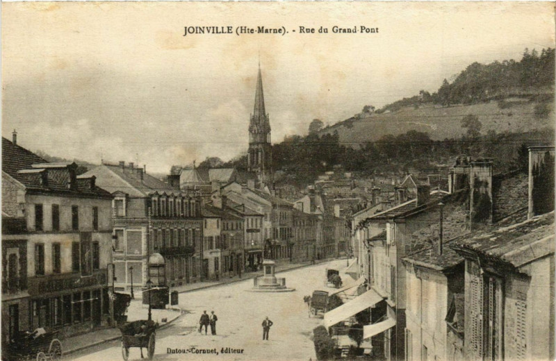Carte postale ancienne Joinville Rue du Grand Pont à Joinville