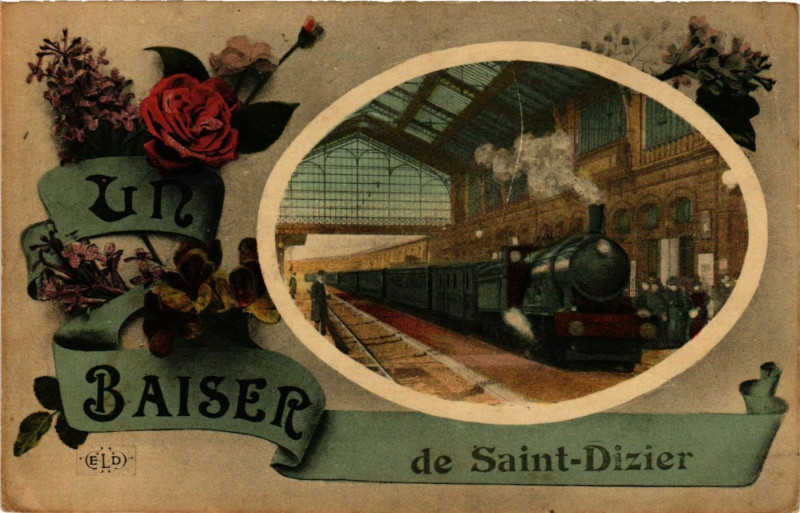 Carte postale ancienne Un baiser de Saint-Dizier à Saint-Dizier