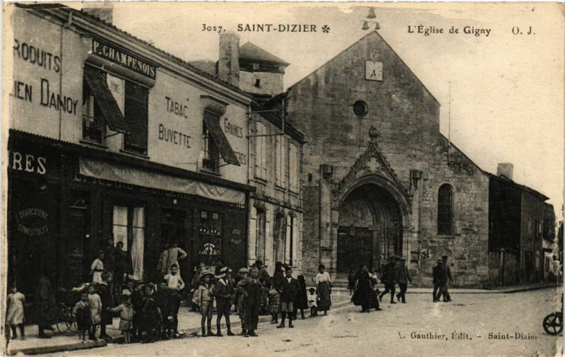 Carte postale ancienne Saint-Dizier - L'Eglise de Gigny à Saint-Dizier