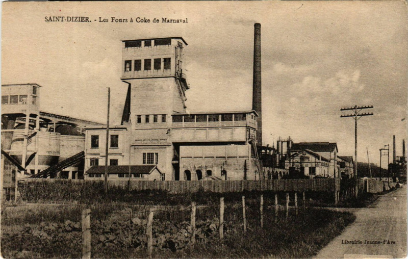 Carte postale ancienne Saint-Dizier - Les Fours a Coke de Marnaval à Saint-Dizier