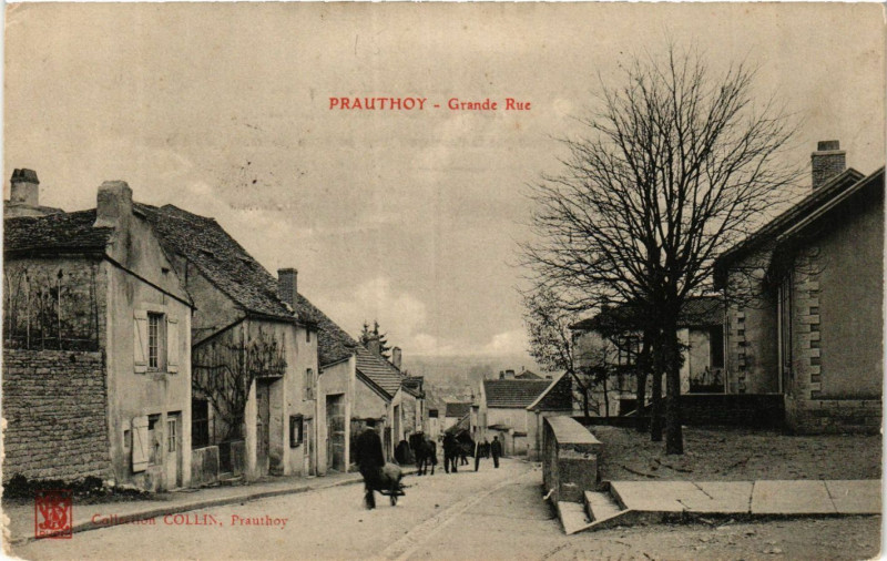 Carte postale ancienne Prauthoy- Grande Rue