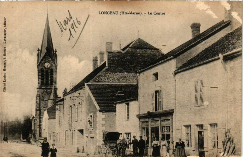 Carte postale ancienne Longeau - Le Centre