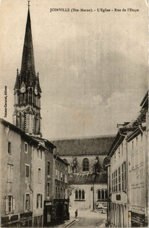 Carte postale ancienne Joinville - L'Eglise - Rue de l'Etape à Joinville