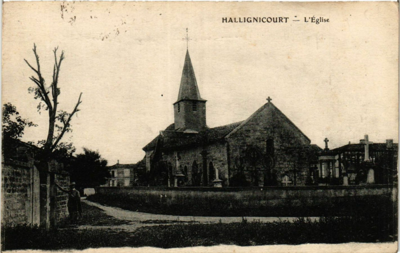 Carte postale ancienne Hallignicourt - L'Eglise à Hallignicourt