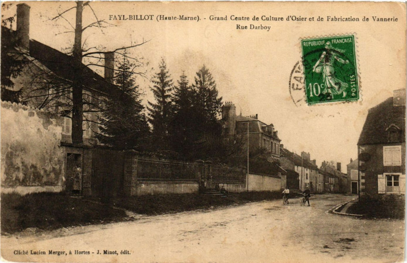Carte postale ancienne Fayl-Billot - Grand Centre de CUlture d'Osier et de Fabrication de à Fayl-Billot