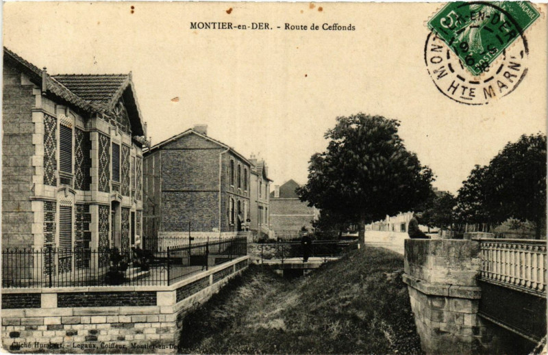 Carte postale ancienne Montier en Der - Route de Ceffonds à Ceffonds
