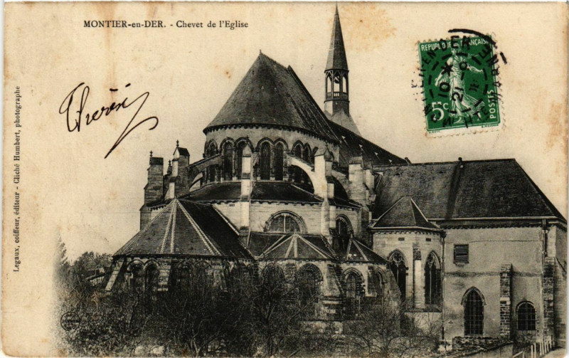Carte postale ancienne Montier en Der - Chevet de l'Eglise