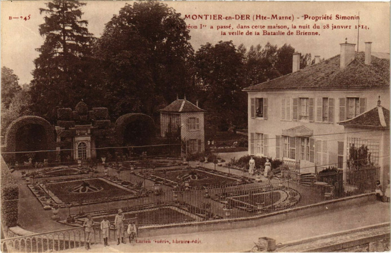 Carte postale ancienne Montier en Der - Propierte Simonin