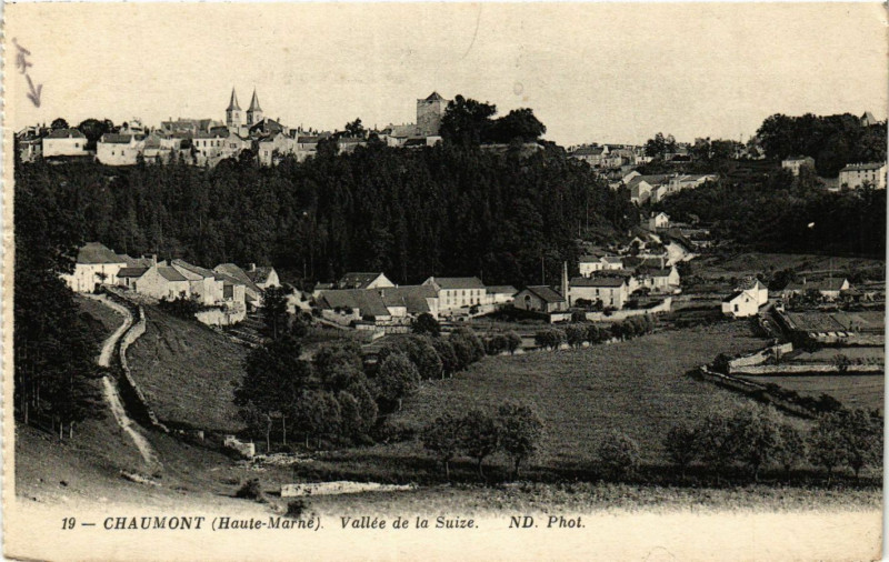 Carte postale ancienne Chaumont - Vallee de la Suize à Chaumont