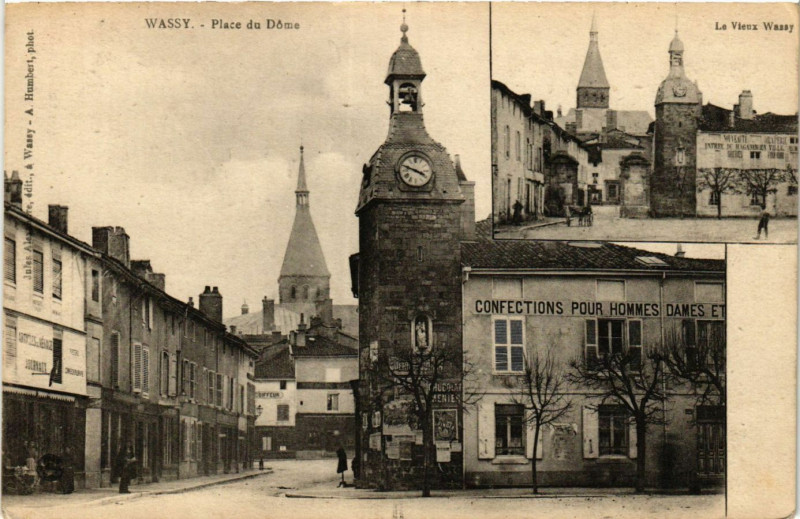 Carte postale ancienne Wassy - Place du Dome à Wassy
