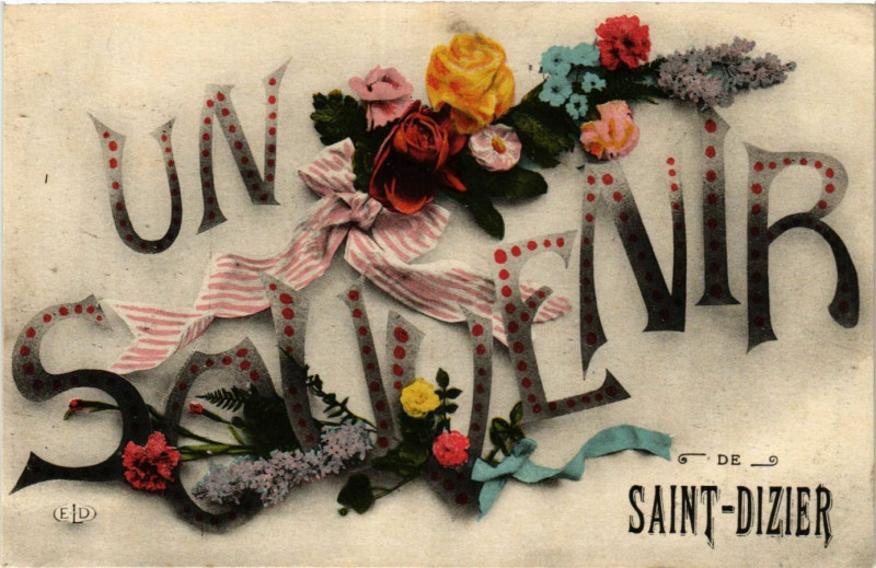 Carte postale ancienne Un Souvenir de Saint-Dizier à Saint-Dizier