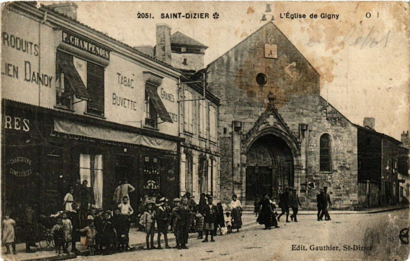 Carte postale ancienne Saint-Dizier - L'Eglise de Gigny à Saint-Dizier