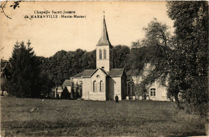 Carte postale ancienne Chapelle Saint-Joseph de Maranville à Maranville