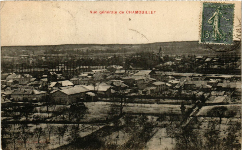 Carte postale ancienne Vue generale de Chamouilley à Chamouilley
