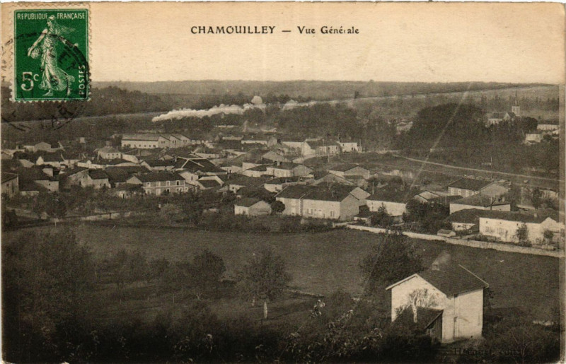 Carte postale ancienne Chamouilley - Vue generale à Chamouilley