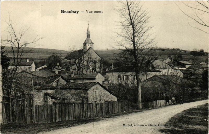 Carte postale ancienne Brachay - Vue Ouest à Brachay