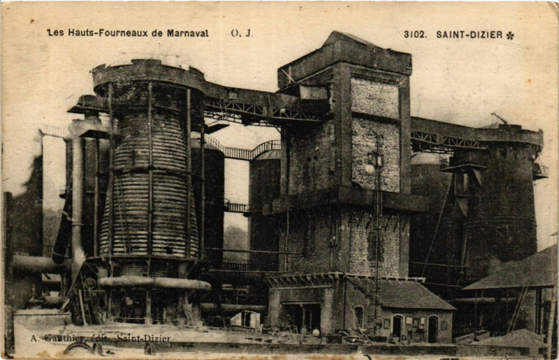 Carte postale ancienne Saint-Dizier - Les Hauts Fourneaux de Marnaval à Saint-Dizier