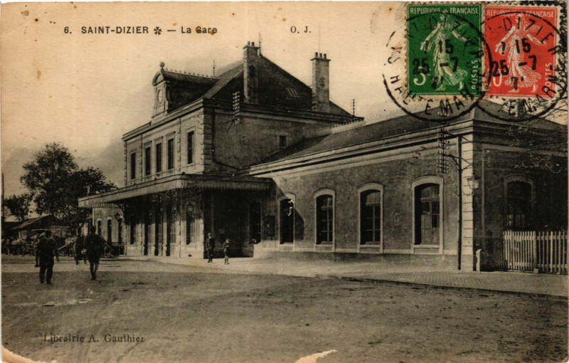 Carte postale ancienne Saint-Dizier - La Gare à Saint-Dizier