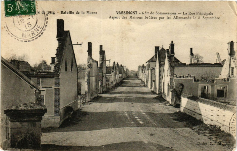 Carte postale ancienne Vassimont - La Rue Principale