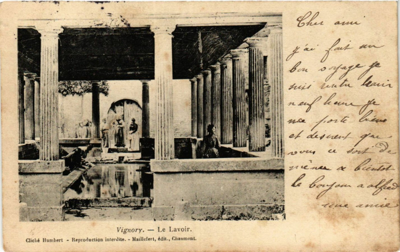 Carte postale ancienne Vignory - Le Lavoir à Vignory