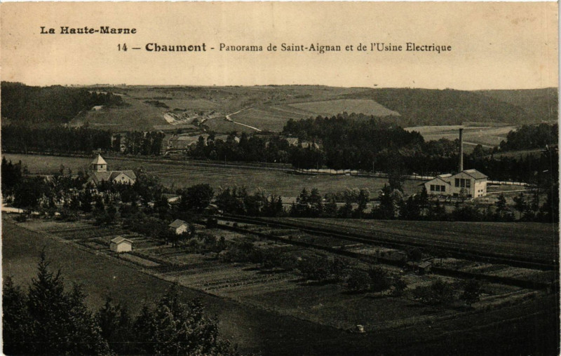 Carte postale ancienne Chaumont - Panorama Saint-Aignan à Chaumont