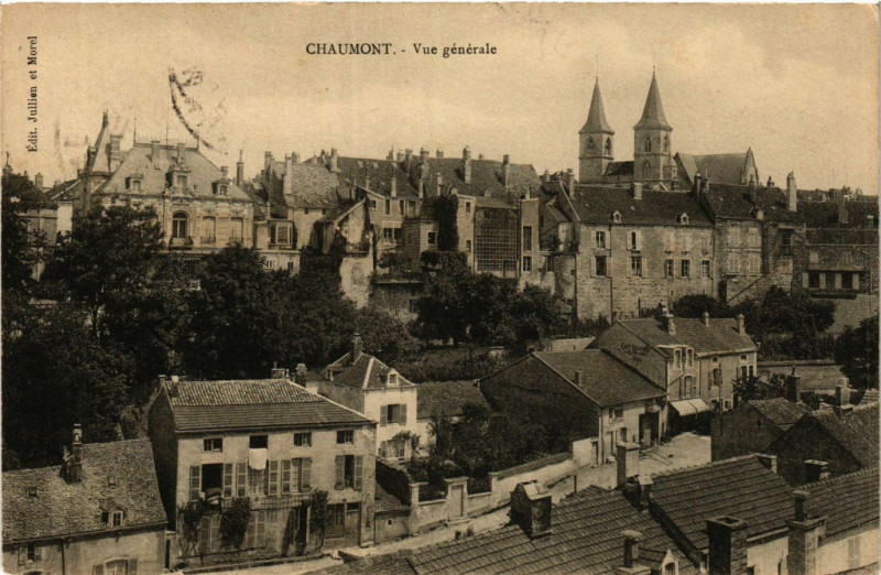 Carte postale ancienne Vue générale à Chaumont