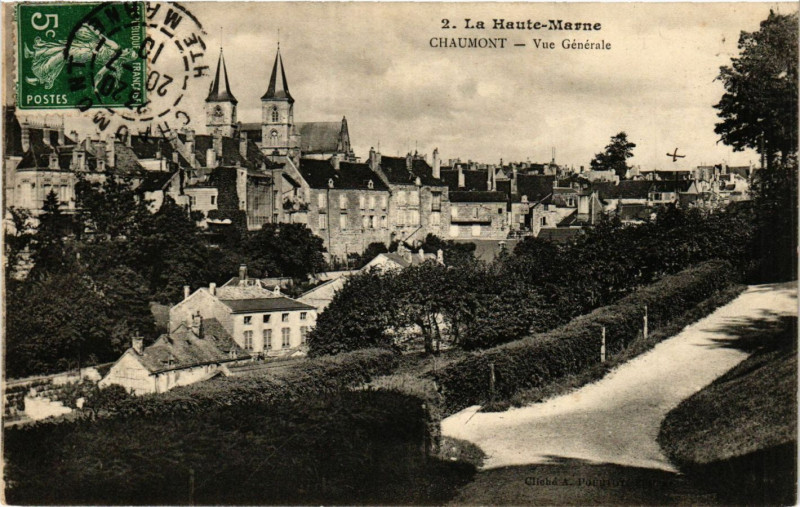 Carte postale ancienne Chaumont - Vue generale à Chaumont