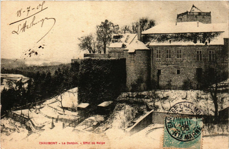 Carte postale ancienne Chaumont- Le Donjon à Chaumont