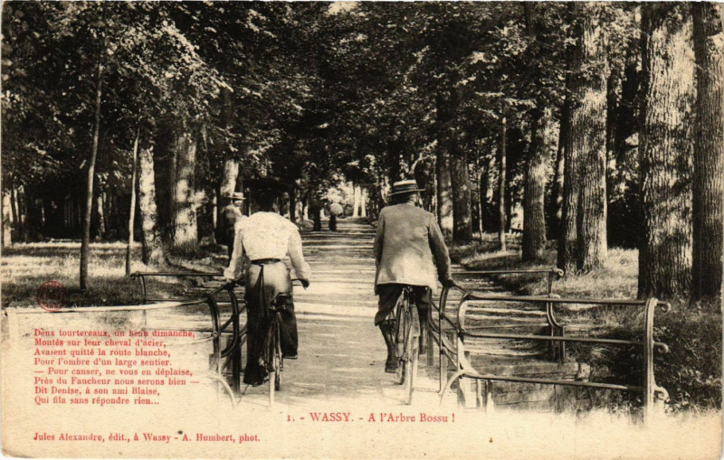 Carte postale ancienne Wassy - A l'Arbre Bossu à Wassy