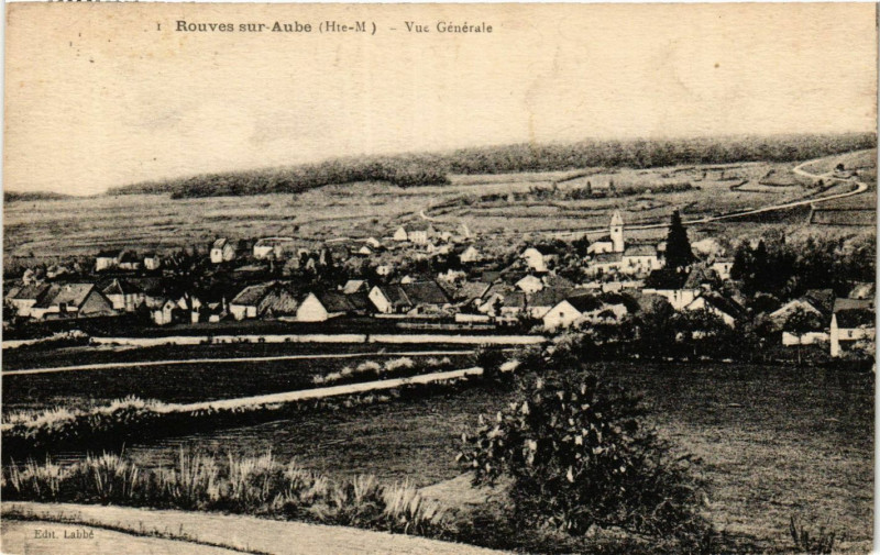 Carte postale ancienne Rouves sur Aube - Vue generale