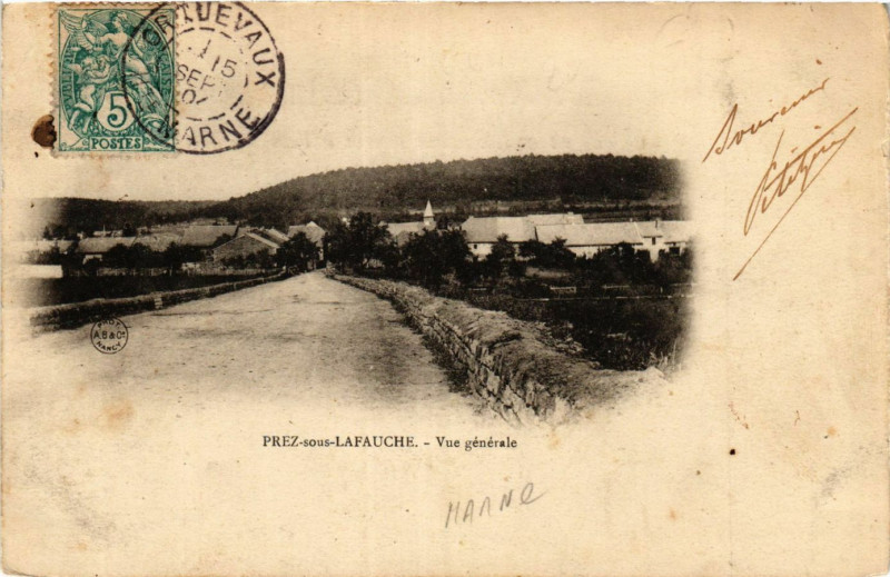 Carte postale ancienne Prez sous Lafauche - Vue generale à Prez-sous-Lafauche