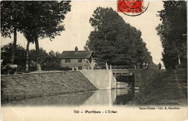 Carte postale ancienne Perthes - L'Ecluse à Perthes