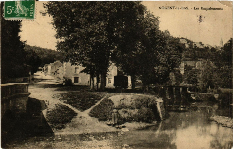 Carte postale ancienne Nogent le Bas - Les Empalements à Nogent