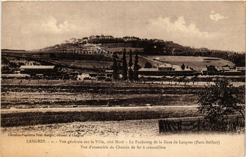 Carte postale ancienne Langres - Vue generale sur la Ville, cote Nord à Langres