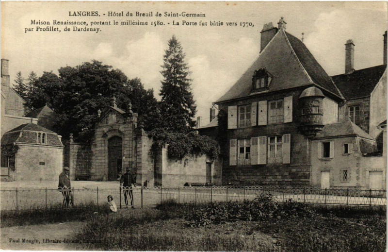 Carte postale ancienne Langres - Hotel du Breuil de Saint-Germain à Langres