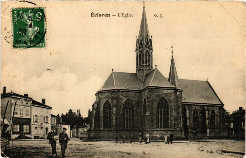 Carte postale ancienne Eclaron - L'Eglise