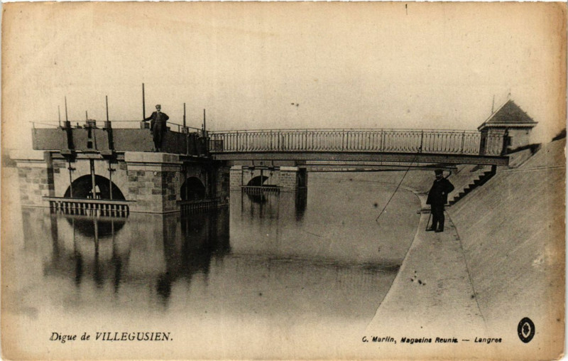 Carte postale ancienne Digue de Villegusien