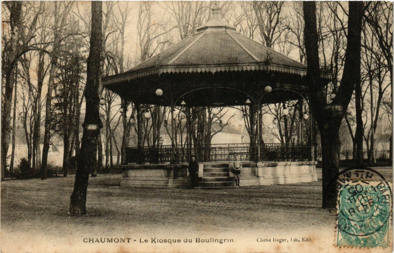 Carte postale ancienne Chaumont - Le Kiosque du Boulingrin à Chaumont