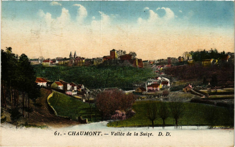 Carte postale ancienne Chaumont - Vallée de la Suize à Chaumont