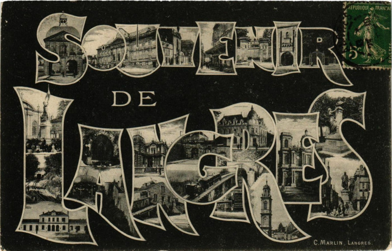 Carte postale ancienne Souvenir de Langres à Langres