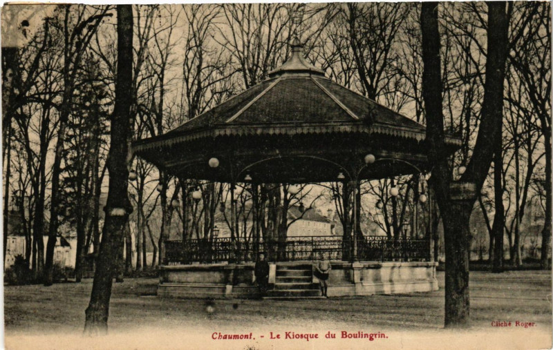 Carte postale ancienne Chaumont - Le Kiosque du Boulingrin à Chaumont