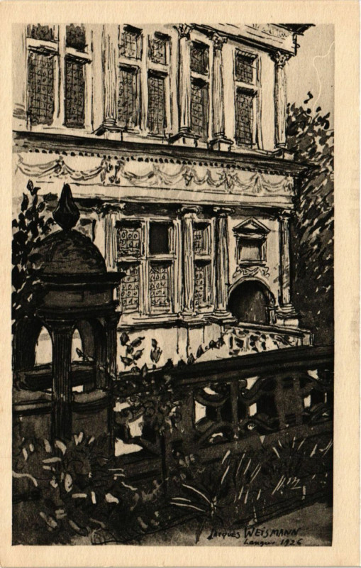 Carte postale ancienne Langres- Maison Renaissance, d'aprés un dessin de J. Weismann à Langres