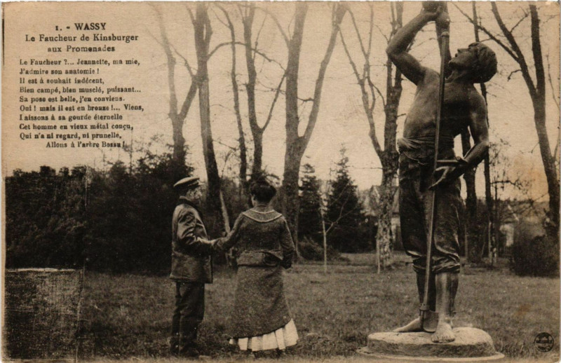 Carte postale ancienne Wassy - Le Faucheur de Kinsburger à Wassy