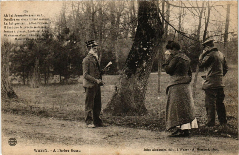 Carte postale ancienne Wassy - A l'Arbre Bossu à Wassy