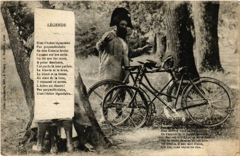 Carte postale ancienne Wassy - A l'Arbre Bossu à Wassy