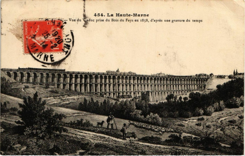 Carte postale ancienne La Haute Marne - Vue du Viaduc